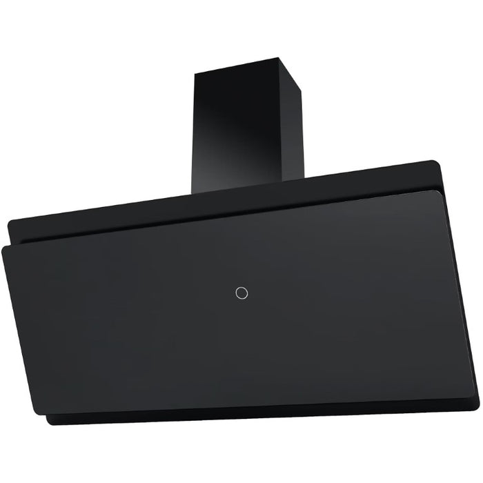 Cata ICON90H 90cm Black Angled Glass Hood with Hidden Touch