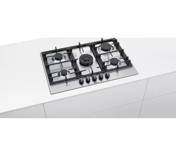 BOSCH Series 6 PCQ7A5B90 75 cm Gas Hob - Stainless Steel