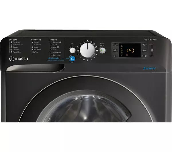 INDESIT Innex BWE 71452K UK N 7 kg 1400 Spin Washing Machine - Black