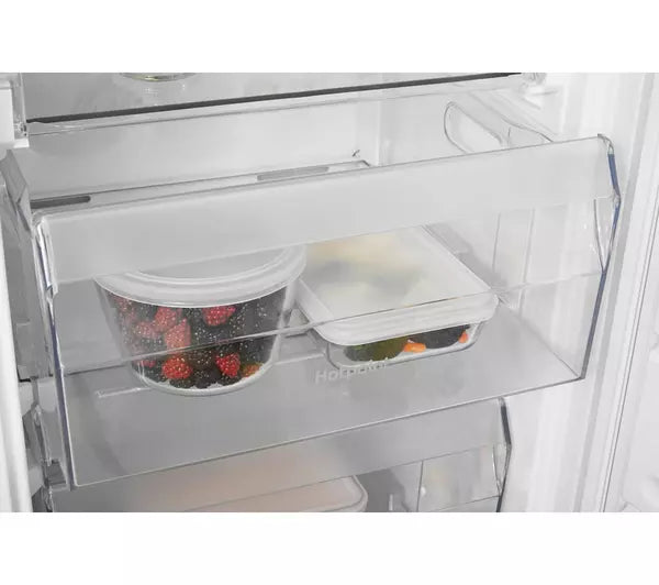 Hotpoint HF1801EF1UK Integrated Frost Free Upright Freezer with Sliding Door Fixing Kit - F Rated