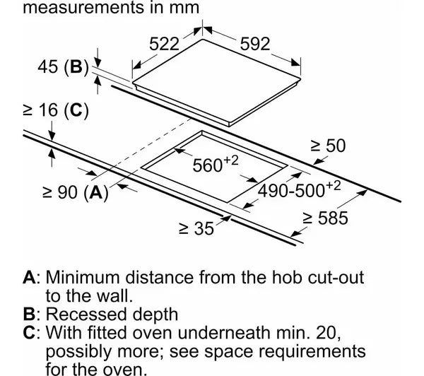 BOSCH Series 2 PKE61RAA8B 59 cm Electric Ceramic Hob - Black