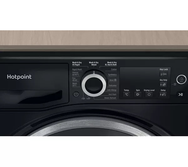 HOTPOINT NDB 9635 BS UK 9 kg Washer Dryer - Black