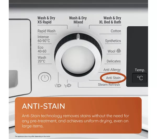 HOTPOINT NDB 9635 BS UK 9 kg Washer Dryer - Black