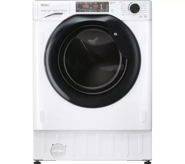 Haier Series 4 HWQ90B416FWB-UK Integrated 9kg Washing Machine with 1600 rpm - White - A Rated
