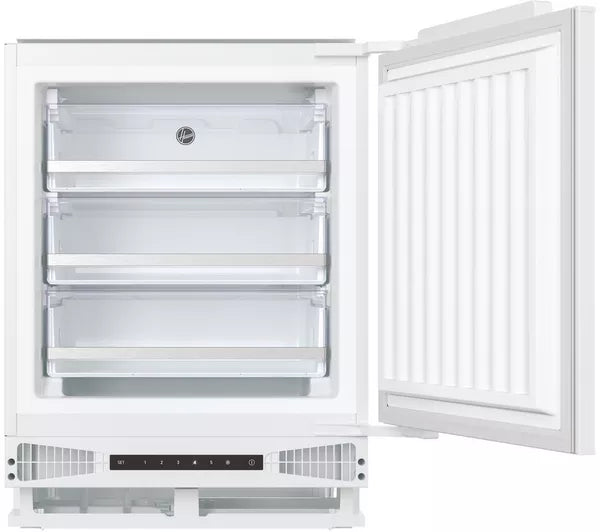 Grade A HOOVER HUSE68EWKP Integrated Undercounter Freezer - Fixed Hinge BB9404