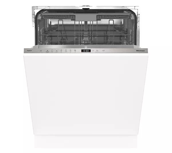 Grade A Hisense Integrated Dishwasher - Auto Dry D-Rated Silver control panel-BB5036
