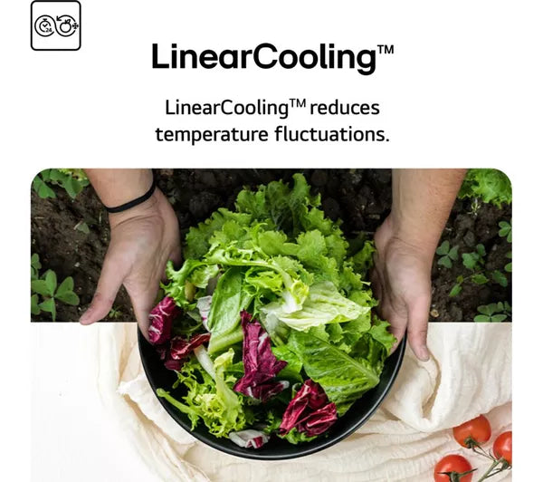 LG NatureFRESH GSLC40PYPE American-Style Fridge Freezer - Prime Silver