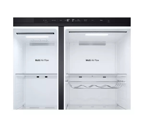 LG NatureFRESH GSLE81EPBC American-Style Smart Fridge Freezer - Essence Black Steel