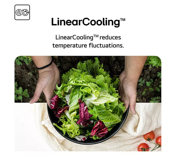 LG NatureFRESH GSLE81EPBC American-Style Smart Fridge Freezer - Essence Black Steel