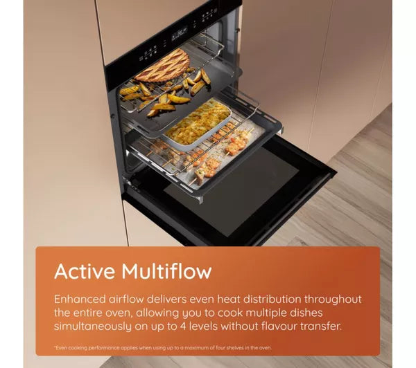 HOTPOINT Class 4 ActiveMultiflow HOI4S8PM0BUK Electric Pyrolytic Steam Oven - Black