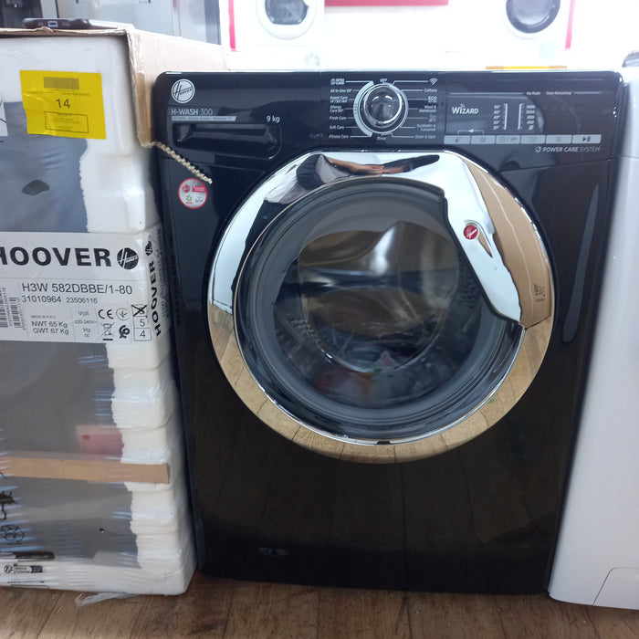 Grade A Hoover H-Wash 300 H3WS495TACBE/1-80 Smart Freestanding 9KG 1400 Spin Washing Machine Black -BB4240