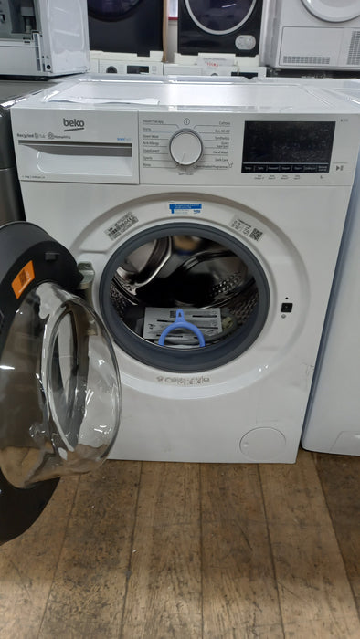 Grade A BEKO Pro IronFast RecycledTub B3W5841IW Bluetooth 8 kg 1400 Spin Washing Machine - White BB3638
