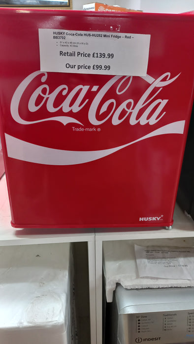 Grade A HUSKY Coca-Cola HUS-HU252 Mini Fridge - Red BB3701