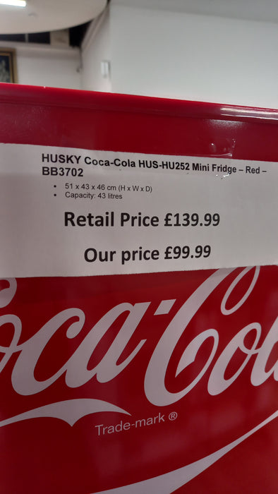 Grade A HUSKY Coca-Cola HUS-HU252 Mini Fridge - Red BB3701