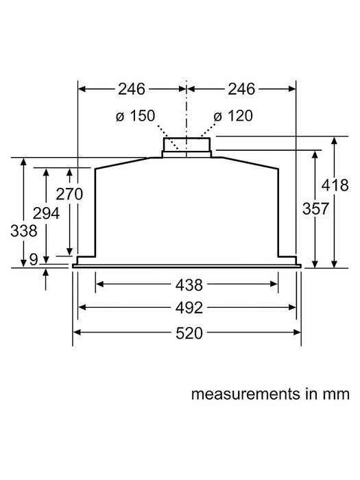 NEFF N50 D55MH56N0B 52 cm Canopy Cooker Hood - Stainless Steel