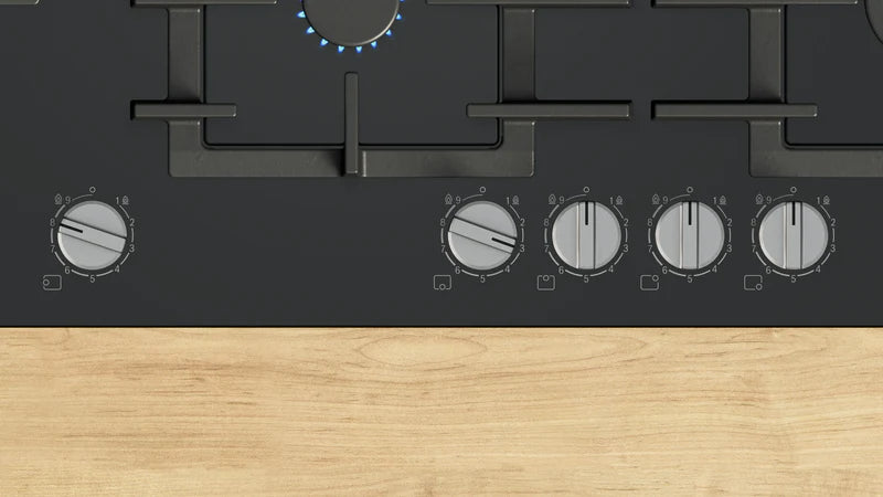 Bosch PPM9A6I40 - Black Gas Hob - 90cm - 5 Cooking Zones