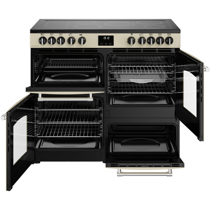 Belling RCA FARMHOUSE 100E C 100cm Ceramic Range Cooker, Cream, A Rated