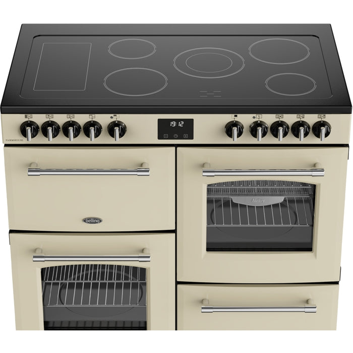 Belling RCA FARMHOUSE 100E C 100cm Ceramic Range Cooker, Cream, A Rated