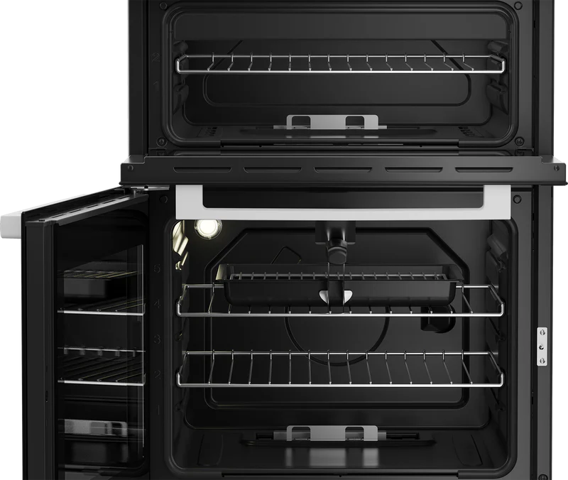 Beko KTG613W - White 60cm Gas Cooker - Twin Cavity - A+ Energy