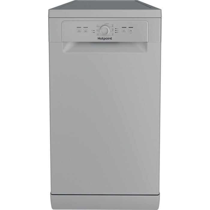 Grade A Hotpoint HF9E1B19SUK Slimline Dishwasher - Silver - F Rated BB9511