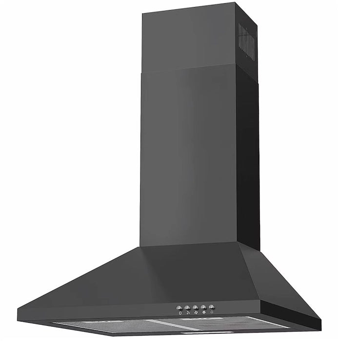 Lifestyle AEHCHIM60BK 60cm Chimney Hood in Black 3 Speed Fan