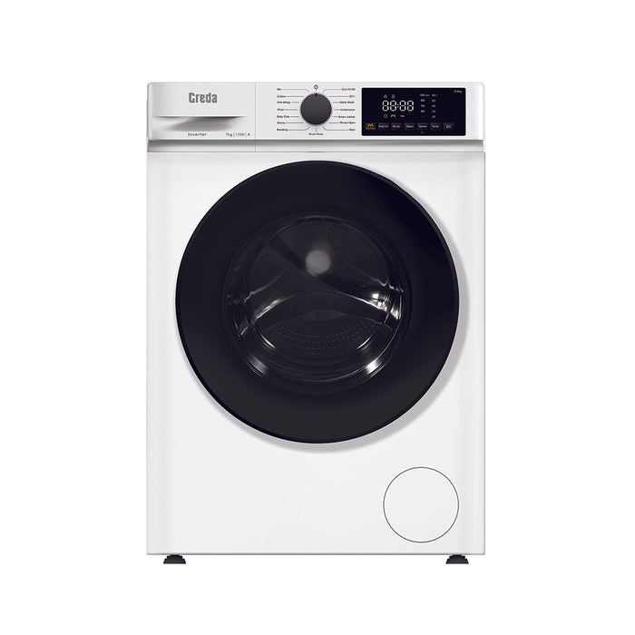 CREDA WHITE 7KG 1200 RPM WASHING MACHINE -WHITE