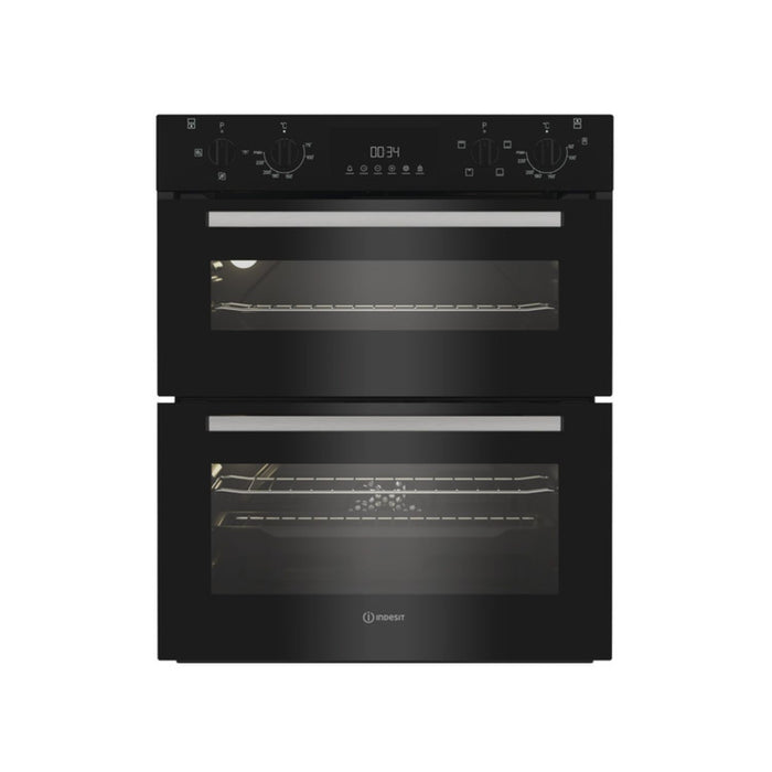 Indesit DUI10DB Electric Built Under Double Oven - Black