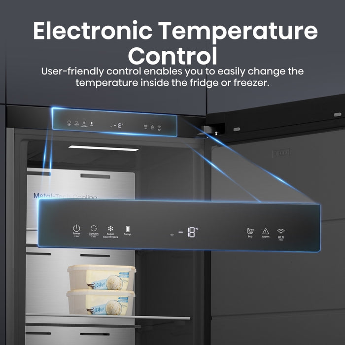Hisense FT5K310GSFC Total No Frost Tall Freezer, Black, C Rated