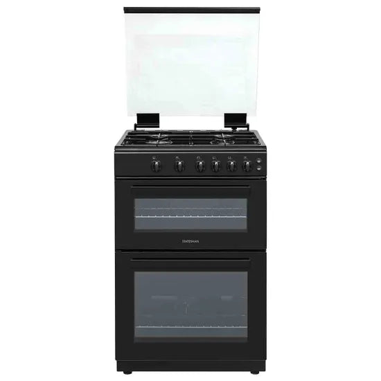 Statesman GDL60B 60CM DOUBLE OVEN GAS LIDDED COOKER BLACK