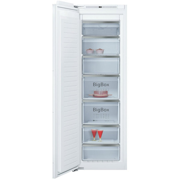 NEFF N90 GI7815CE0G Integrated Frost Free Upright Freezer with Fixed Door Fixing Kit - E Rated