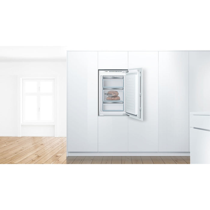 Bosch GIV21AFE0 Series 6 Low Frost Built-In Freezer, Fixed Hinge, White