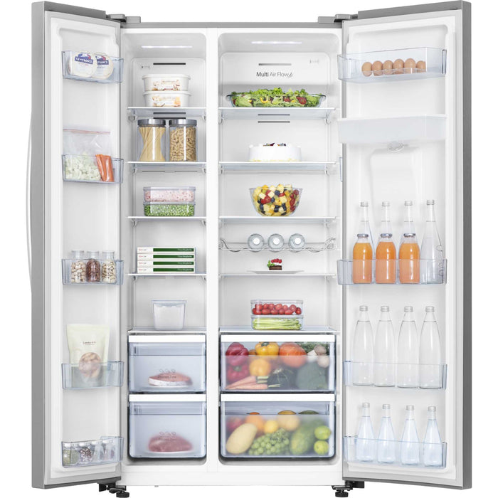 Hisense RS741N4WCE 578L American Style Fridge Freezer -Silver