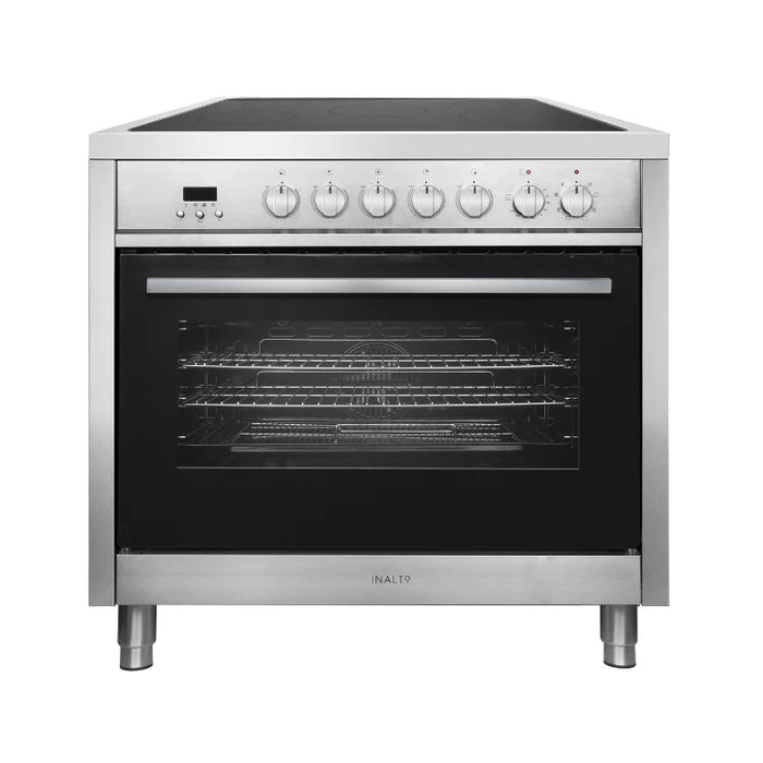 Inalto IR90EC - Black/Stainless Steel 90cm Electric Range Cooker - 103L Ceramic Hob