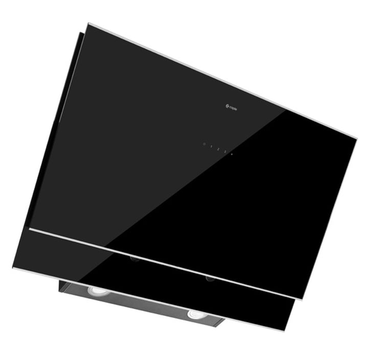 Caple ATA9001 90cm Angled Chimney Hood – BLACK