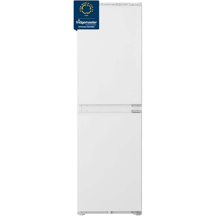 Fridgemaster MBC55224FE Frost Free Integrated Fridge Freezer, Sliding Hinge, 50/50, White, E Rated