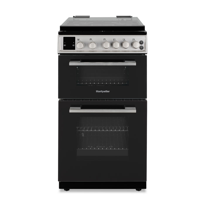 Montpellier MDOG50LS 50cm Double Gas Cooker in Silver