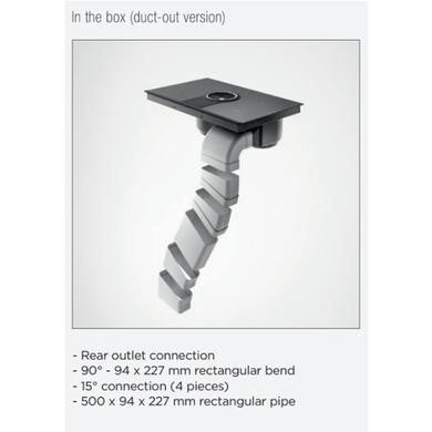 Elica NikolaTesla NT-FLAME-BLK-DO Flame 88cm Gas Venting Hob - Duct Out Only - Black