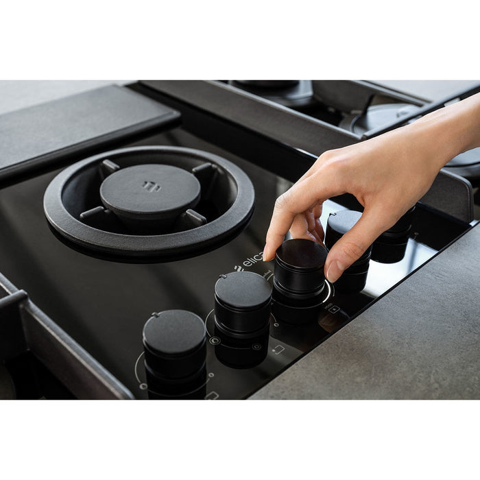 Elica NikolaTesla NT-FLAME-BLK-DO Flame 88cm Gas Venting Hob - Duct Out Only - Black