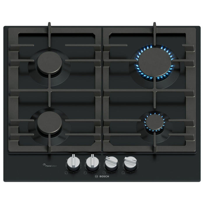 Bosch PCP6A6I90 Series 6 60cm 4 Burner Gas Hob - Black