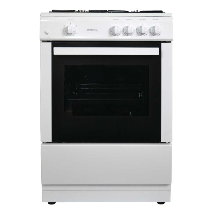 Statesman MAXI60GSF 60cm Single Cavity Gas Cooker White