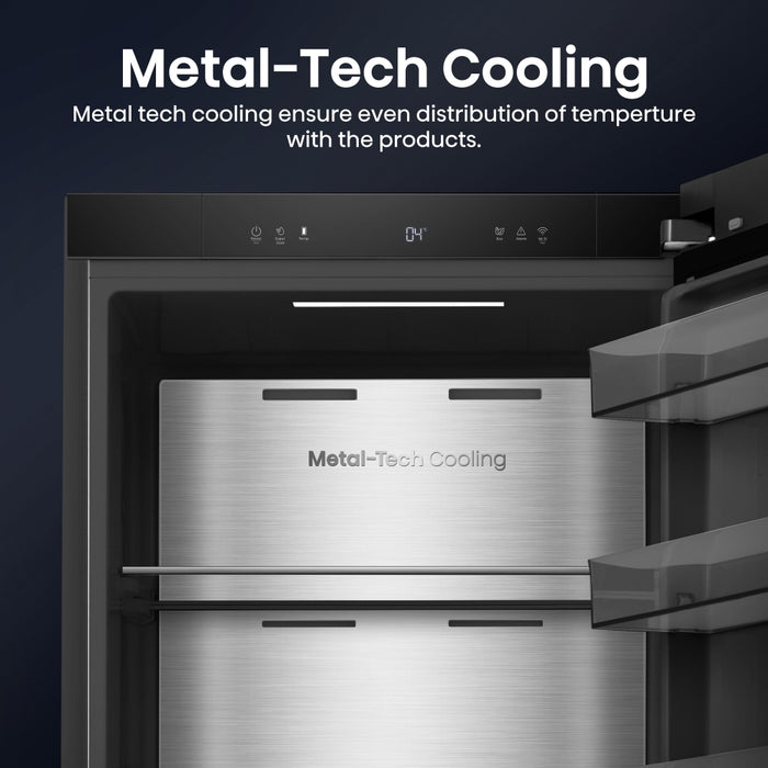 Hisense RL5K370GSFC Tall Larder Fridge, Black, C Rated