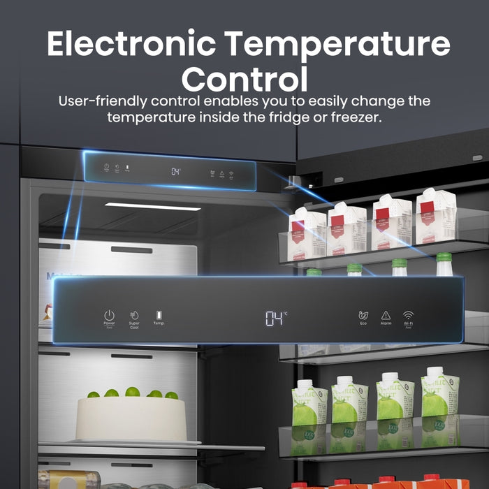 Hisense RL5K370GSFC Tall Larder Fridge, Black, C Rated