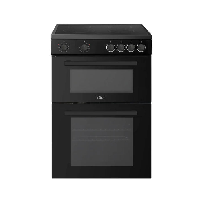 Solt STCER60BK - Black 60cm Double Oven Ceramic Cooker - A Energy