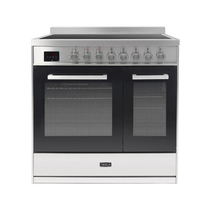 Tesla T90DCRCB - 90cm Double Cavity Electric Range Cooker