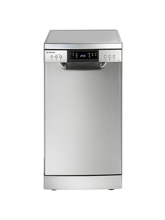 Teknix TFD455S, 9pl Slimline Freestanding Dishwasher, Stainless Steel