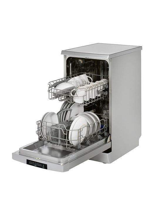 Teknix TFD455S, 9pl Slimline Freestanding Dishwasher, Stainless Steel