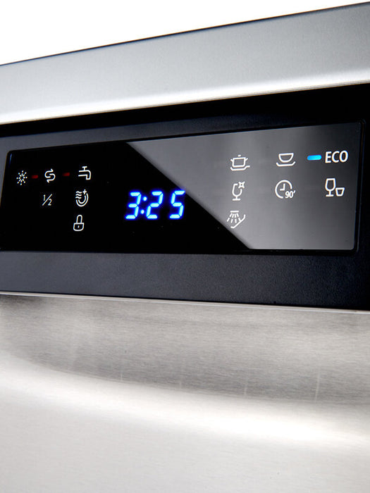 Teknix TFD455S, 9pl Slimline Freestanding Dishwasher, Stainless Steel