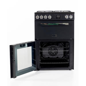 Tesla TMRDF60 - Black/Stainless Steel/Cream  Dual Fuel Range Cooker - 68L - A+ Energy