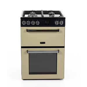 Tesla TMRDF60 - Black/Stainless Steel/Cream  Dual Fuel Range Cooker - 68L - A+ Energy