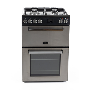 Tesla TMRDF60 - Black/Stainless Steel/Cream Dual Fuel Range Cooker - 68L - A+ Energy